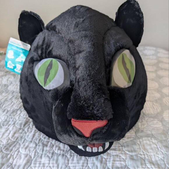 Dan Dee Big Greeter Head Black Cat Panther Halloween Mask Cosplay Furry Head - Picture 16 of 16